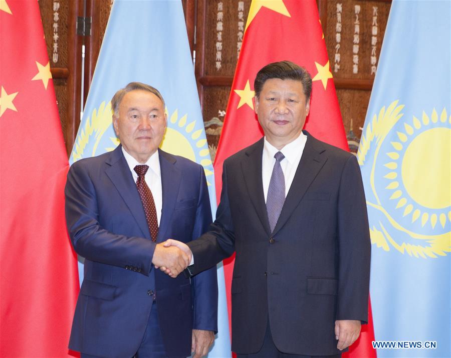 (G20 SUMMIT)CHINA-HANGZHOU-XI JINPING-KAZAKH PRESIDENT-TALKS (CN)