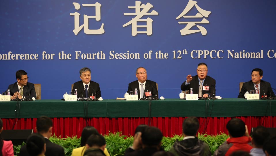 解振華、秦大河、吳曉青、胡存智、白巖松答記者問