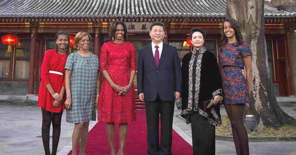 習(xí)近平和夫人彭麗媛會見米歇爾