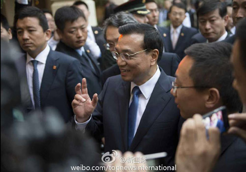 李克強：在非中企了解當地文化才能扎住根。圖片來源：&ldquo;新國際&rdquo;微博。