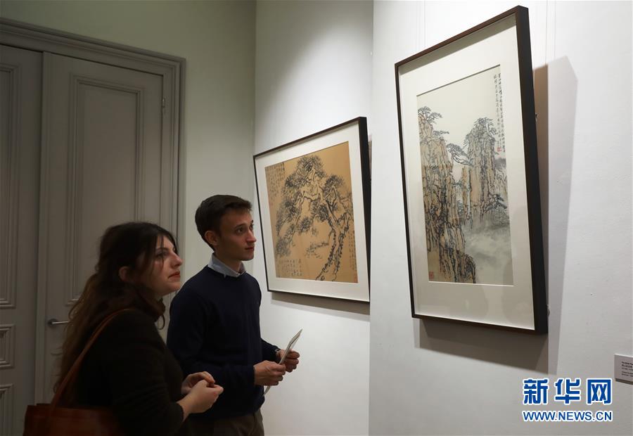 （國際&middot;圖文互動）（2）劉海粟國畫作品展在布魯塞爾開幕