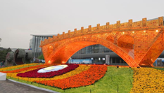 北京&ldquo;絲路金橋&rdquo;主題景觀點(diǎn)亮燈光
